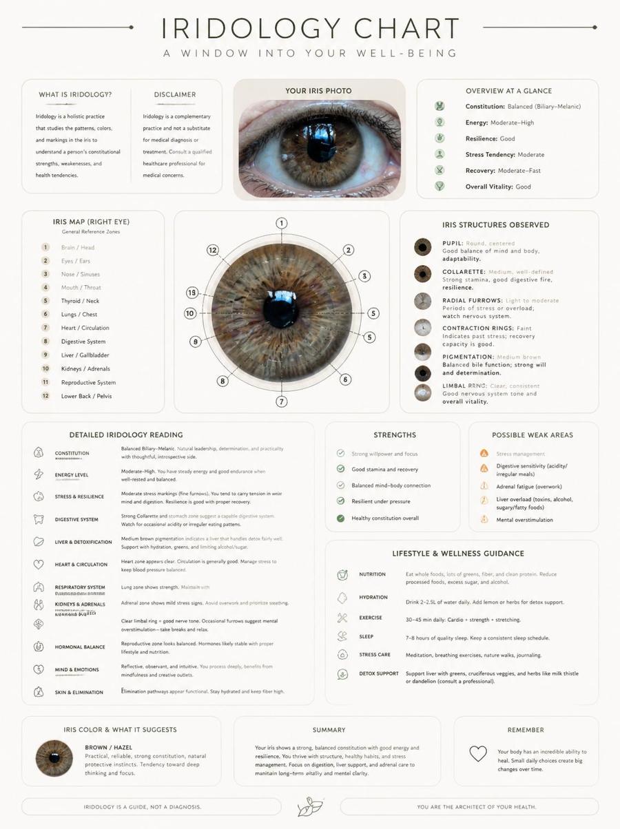 IRIS reading (Iridology) sample cover